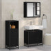 Set de mobilier pentru baie 3 pcs Stejar Negru Lemn compozit - WALTI WALTI