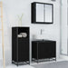 Set de mobilier pentru baie 3 pcs Stejar Negru Lemn compozit - WALTI WALTI