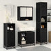 Set de mobilier pentru baie 3 pcs Stejar Negru Lemn compozit - WALTI WALTI