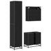 Set de mobilier pentru baie 3 pcs Stejar Negru Lemn compozit - WALTI WALTI