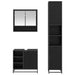 Set de mobilier pentru baie 3 pcs Stejar Negru Lemn compozit - WALTI WALTI