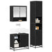 Set de mobilier pentru baie 3 pcs Stejar Negru Lemn compozit - WALTI WALTI