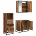 Set de mobilier pentru baie 3 pcs Lemn Vechi Lemn compozit - WALTI WALTI
