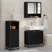 Set de mobilier pentru baie 3 pcs Stejar Negru Lemn compozit - WALTI WALTI