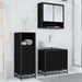 Set de mobilier pentru baie 3 pcs Stejar Negru Lemn compozit - WALTI WALTI