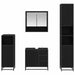 Set de mobilier pentru baie cu sertar cu ușă 4 pcs Stejar negru - WALTI WALTI
