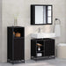 Set de mobilier pentru baie 3 pcs Stejar Negru Lemn compozit - WALTI WALTI