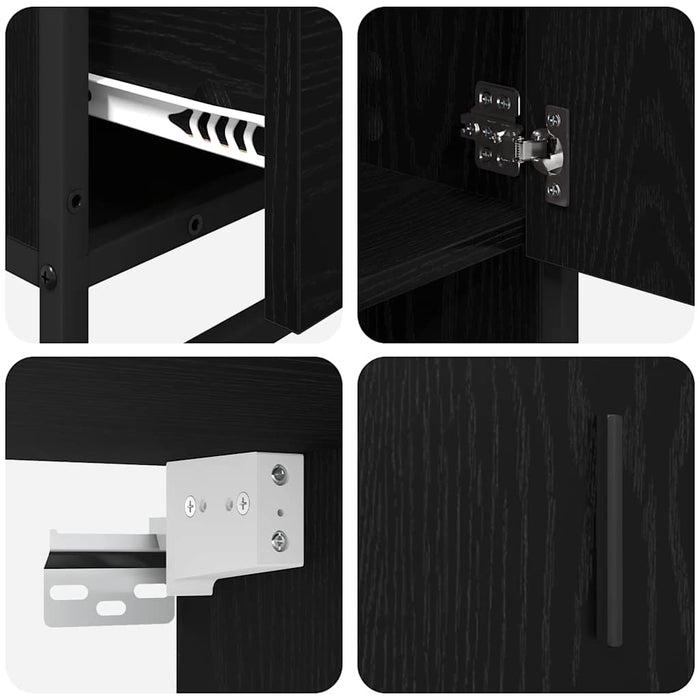 Set de mobilier pentru baie 3 pcs Lemn Vechi Lemn compozit - WALTI WALTI