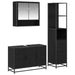 Set de mobilier pentru baie 3 pcs Lemn Vechi Lemn compozit - WALTI WALTI