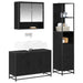 Set de mobilier pentru baie 3 pcs Lemn Vechi Lemn compozit - WALTI WALTI