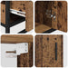 Set de mobilier pentru baie 3 pcs Lemn Vechi Lemn compozit - WALTI WALTI