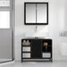 Set de mobilier pentru baie 2 pcs Stejar Negru Lemn compozit - WALTI WALTI