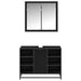 Set de mobilier pentru baie 2 pcs Stejar Negru Lemn compozit - WALTI WALTI