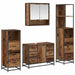 Set de mobilier pentru baie 4 pcs Lemn Vechi Lemn compozit - WALTI WALTI