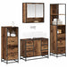 Set de mobilier pentru baie 4 pcs Lemn Vechi Lemn compozit - WALTI WALTI