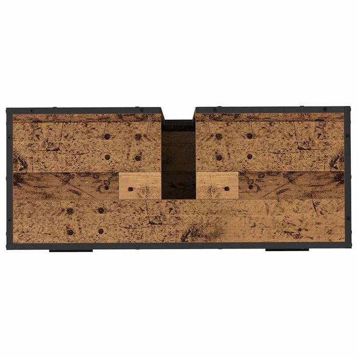Set de mobilier pentru baie 4 pcs Lemn Vechi Lemn compozit - WALTI WALTI
