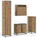 Set de mobilier pentru baie cu sertar 4 pcs Stejar Artizanal - WALTI WALTI