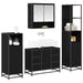 Set de mobilier pentru baie 4 pcs Stejar negru 80 x 33 x 60 cm - WALTI WALTI
