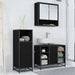 Set de mobilier pentru baie 3 pcs Stejar Negru Lemn compozit - WALTI WALTI