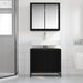 Set de mobilier pentru baie 2 pcs Stejar Negru Lemn compozit - WALTI WALTI