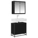 Set de mobilier pentru baie 2 pcs Stejar Negru Lemn compozit - WALTI WALTI