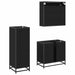 Set de mobilier pentru baie 3 pcs Stejar Negru Lemn compozit - WALTI WALTI