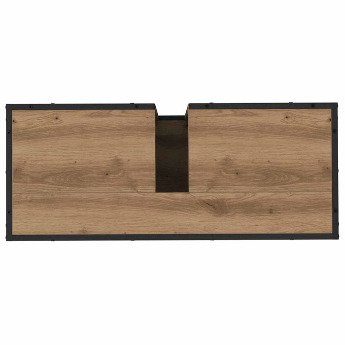 Set de mobilier pentru baie cu raft 3 pcs Stejar Artizanal WALTI