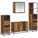 Set de mobilier pentru baie 4 pcs Lemn Vechi Lemn compozit - WALTI WALTI