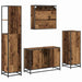 Set de mobilier pentru baie 4 pcs Lemn Vechi Lemn compozit - WALTI WALTI