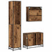 Set de mobilier pentru baie 3 pcs Lemn Vechi Lemn compozit - WALTI WALTI