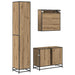 Set de mobilier pentru baie cu sertar 3 pcs Stejar Artizanal - WALTI WALTI