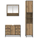 Set de mobilier pentru baie cu sertar 3 pcs Stejar Artizanal - WALTI WALTI
