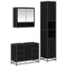 Set de mobilier pentru baie cu sertar cu ușă 3 pcs Stejar negru - WALTI WALTI