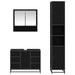 Set de mobilier pentru baie cu sertar cu ușă 3 pcs Stejar negru - WALTI WALTI