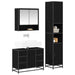 Set de mobilier pentru baie cu sertar cu ușă 3 pcs Stejar negru - WALTI WALTI