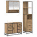 Set de mobilier pentru baie cu sertar 3 pcs Stejar Artizanal - WALTI WALTI