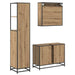 Set de mobilier pentru baie cu sertar 3 pcs Stejar Artizanal - WALTI WALTI