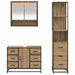 Set de mobilier pentru baie cu sertar 3 pcs Stejar Artizanal - WALTI WALTI