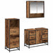 Set de mobilier pentru baie 3 pcs Lemn Vechi Lemn compozit - WALTI WALTI