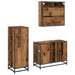 Set de mobilier pentru baie 3 pcs Lemn Vechi Lemn compozit - WALTI WALTI