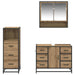 Set de mobilier pentru baie cu sertar 3 pcs Stejar Artizanal - WALTI WALTI