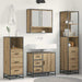 Set de mobilier pentru baie cu sertar 4 pcs Stejar Artizanal - WALTI WALTI