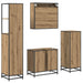Set de mobilier pentru baie cu sertar 4 pcs Stejar Artizanal - WALTI WALTI