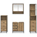 Set de mobilier pentru baie cu sertar 4 pcs Stejar Artizanal - WALTI WALTI