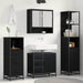 Set de mobilier pentru baie 4 pcs Stejar negru 65 x 33 x 60 cm - WALTI WALTI
