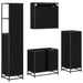 Set de mobilier pentru baie 4 pcs Stejar negru 65 x 33 x 60 cm - WALTI WALTI
