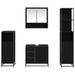 Set de mobilier pentru baie 4 pcs Stejar negru 65 x 33 x 60 cm - WALTI WALTI