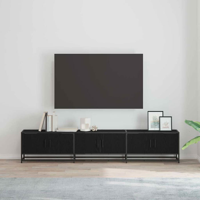 Cabinet TV Stejar negru 210 x 35 x 41 cm Lemn compozit - WALTI WALTI