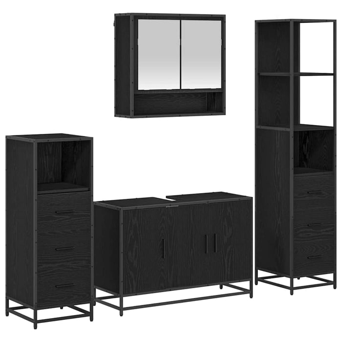 Set de mobilier pentru baie cu sertar 3 pcs Stejar Artizanal WALTI