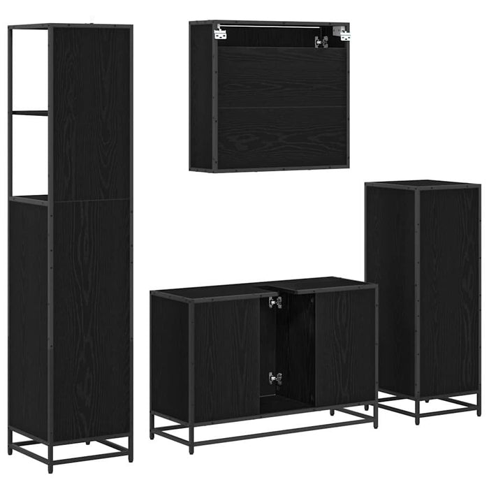Set de mobilier pentru baie cu sertar 3 pcs Stejar Artizanal WALTI